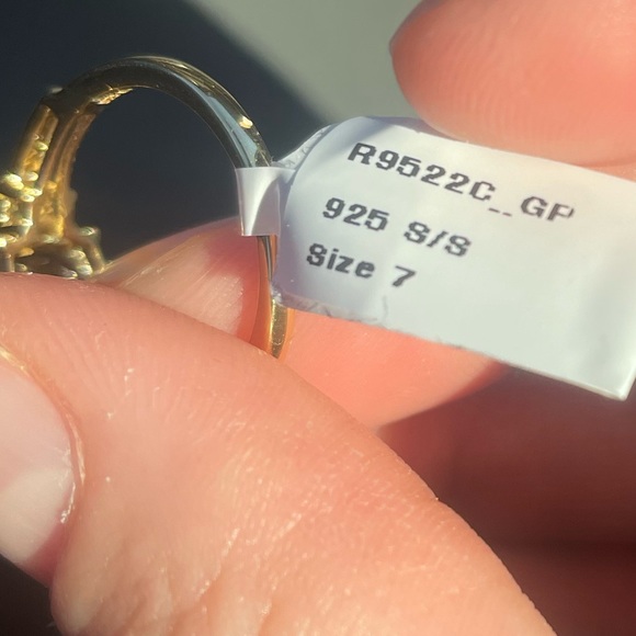 COPY - 14K Yellow Gold Over Solid Sterling Silver Diamonds 2.6 CTW Citrine Size… - Picture 4 of 7